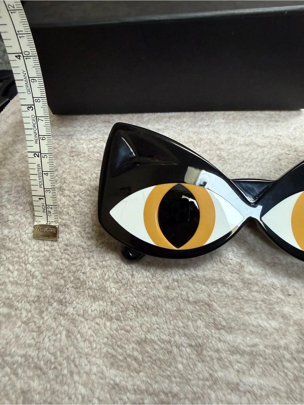 Yazbukey Black Cat Eyes Plastic Sunglasses